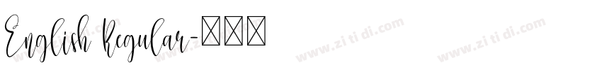 English Regular字体转换